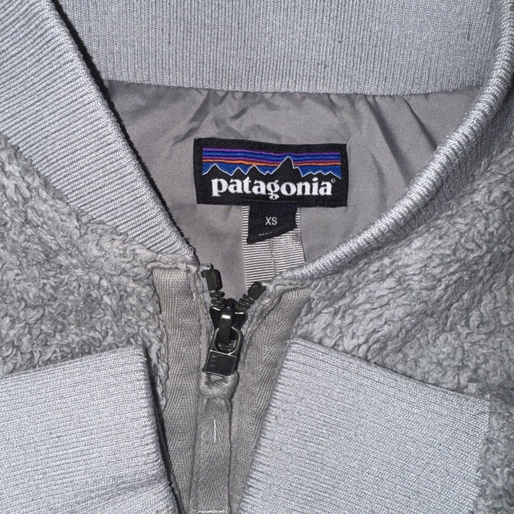 Patagonia Women's‎ Full Zip Grey Fleece Bomber Jacket XS - Picture 2 of 8